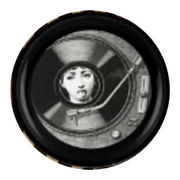 Siyah Beyaz Detay Fornasetti Yuvarlak Tablo I KZY-CDA-470