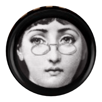 Siyah Beyaz Detay Fornasetti Yuvarlak Tablo I KZY-CDA-470