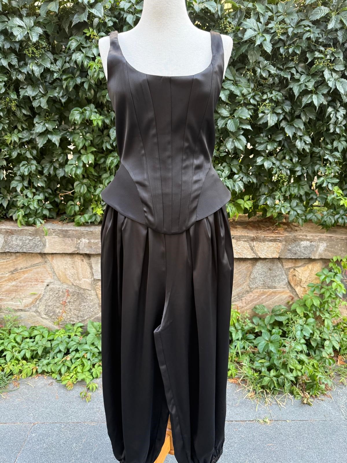 Premium Korse Şalvar Pantolon Saten Takım