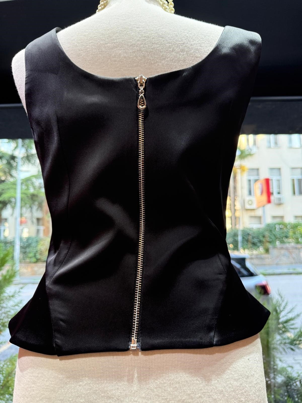 Premium Korse Şalvar Pantolon Saten Takım