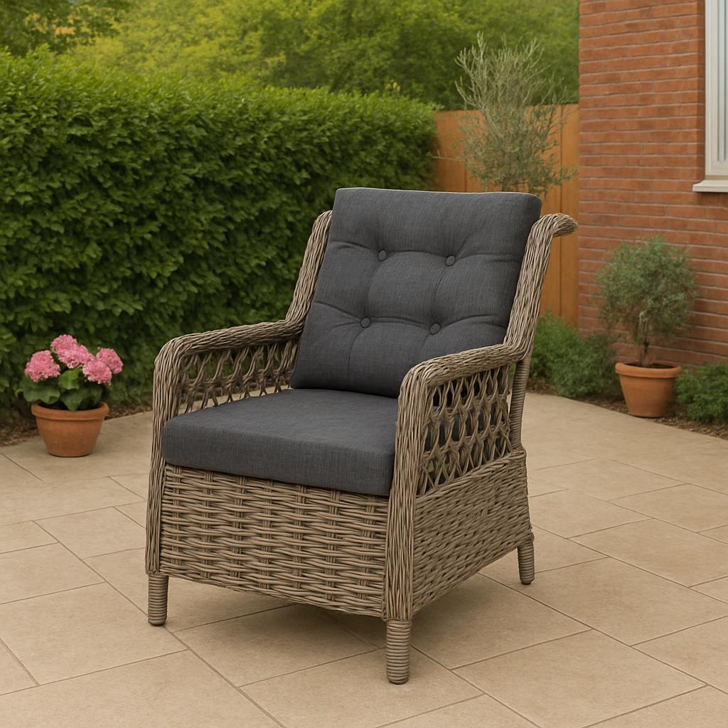 Açelya Rattan Bahçe Takımı 3+1+1 – Cappuccino
