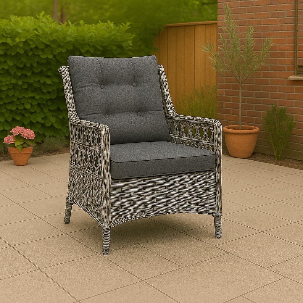 Açelya Rattan Bahçe Takımı 3+1+1 – Gri