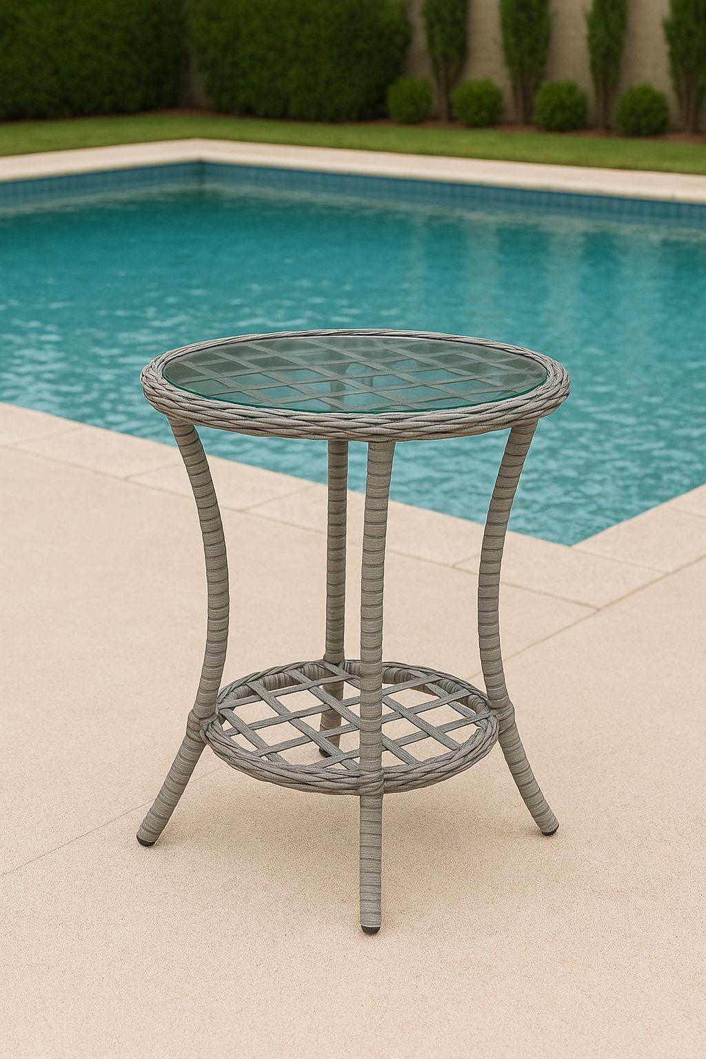 Defne Rattan Bahçe Takımı 1+1 - Gri