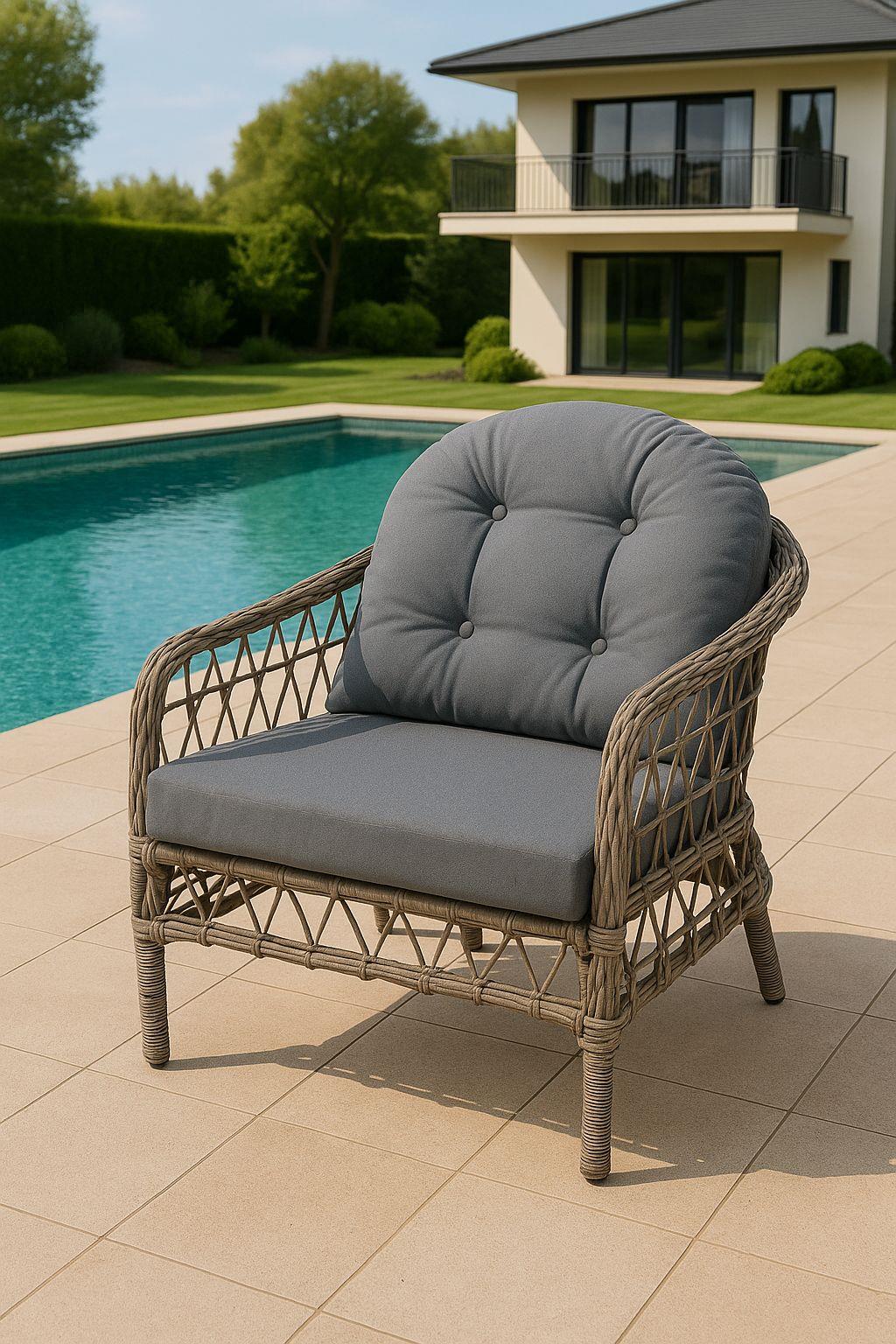 Papatya Rattan Bahçe Takımı 2+1+1 Cappuccino