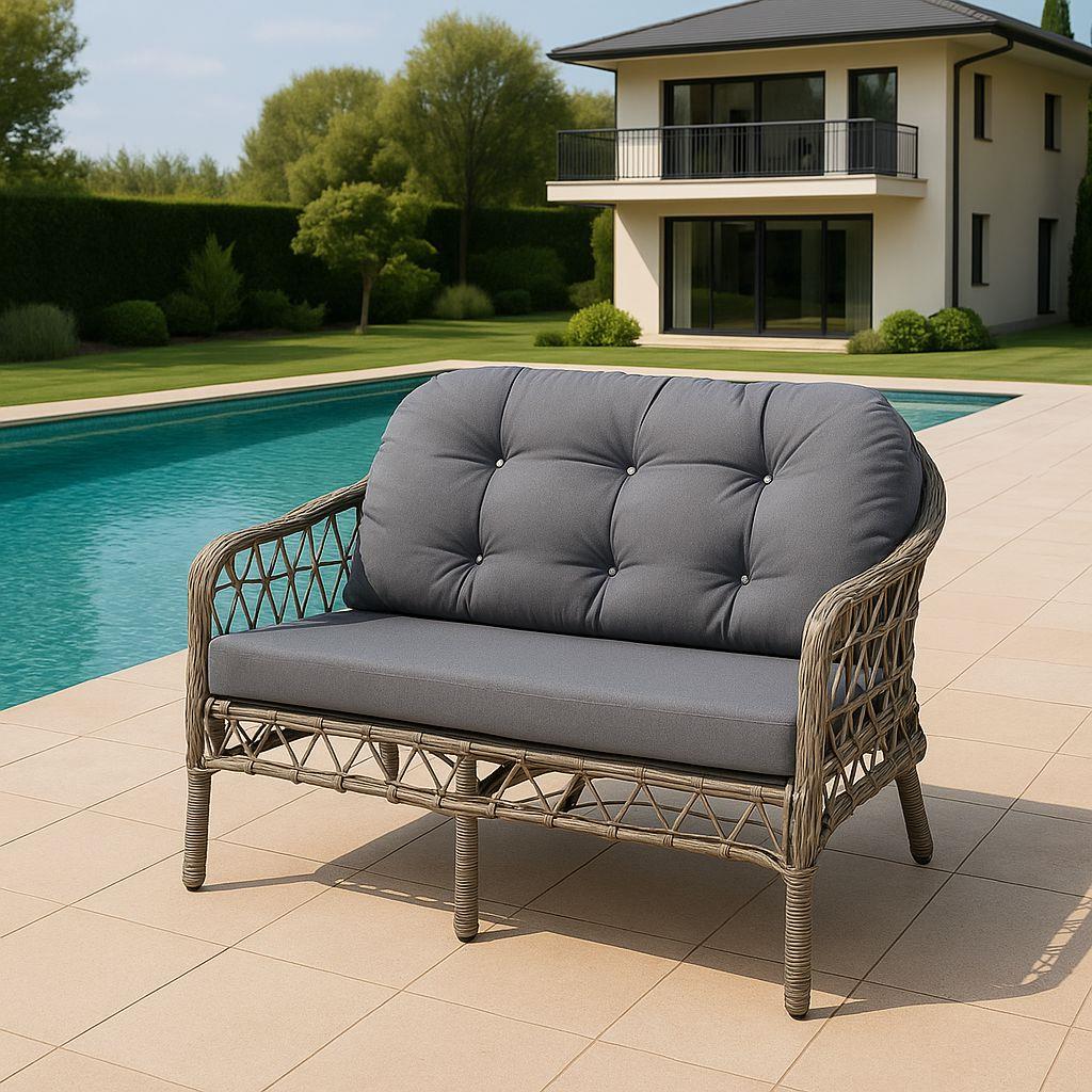 Papatya Rattan Bahçe Takımı 2+1+1 Cappuccino