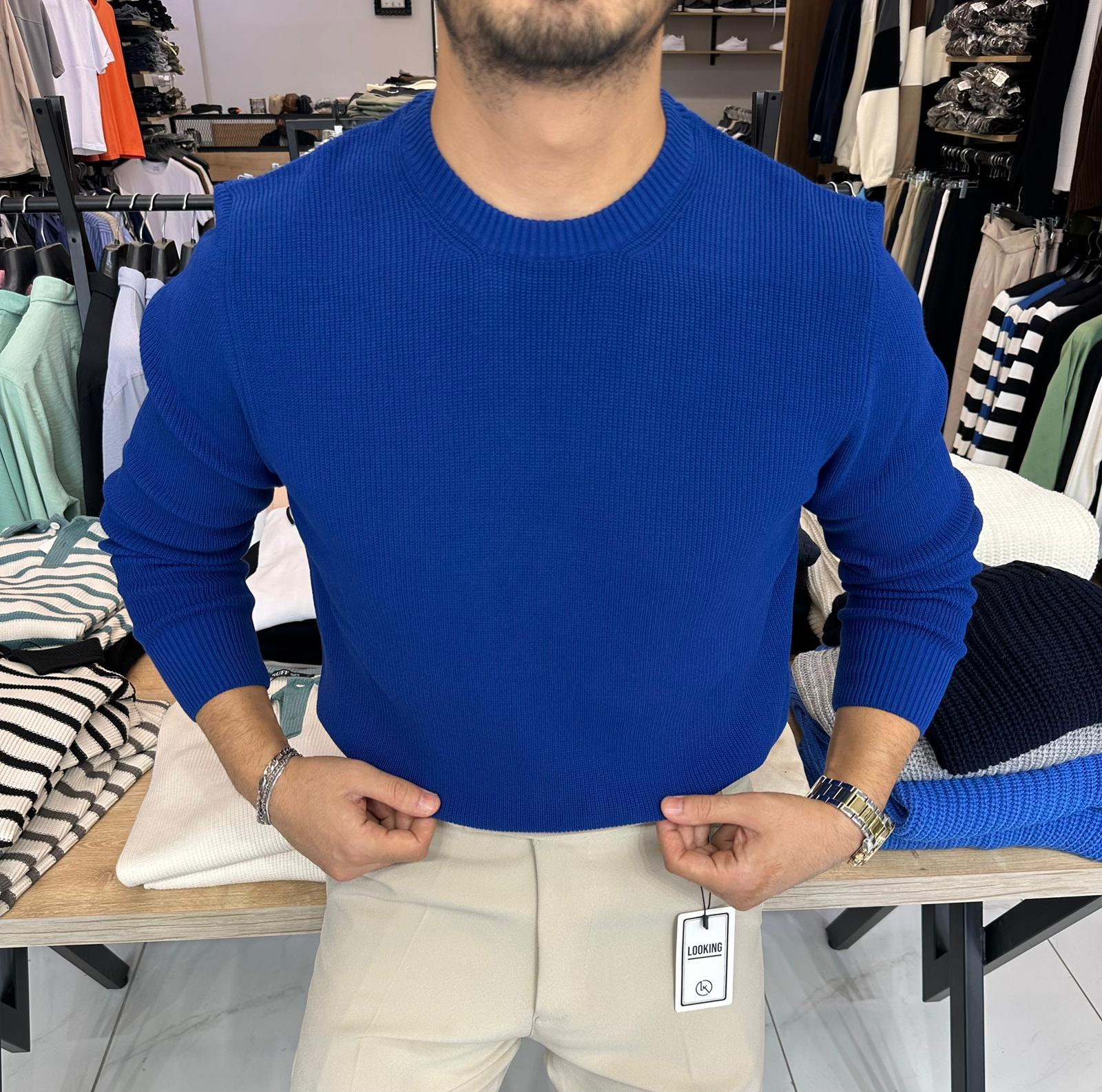 Çelik Örme Triko Mavi