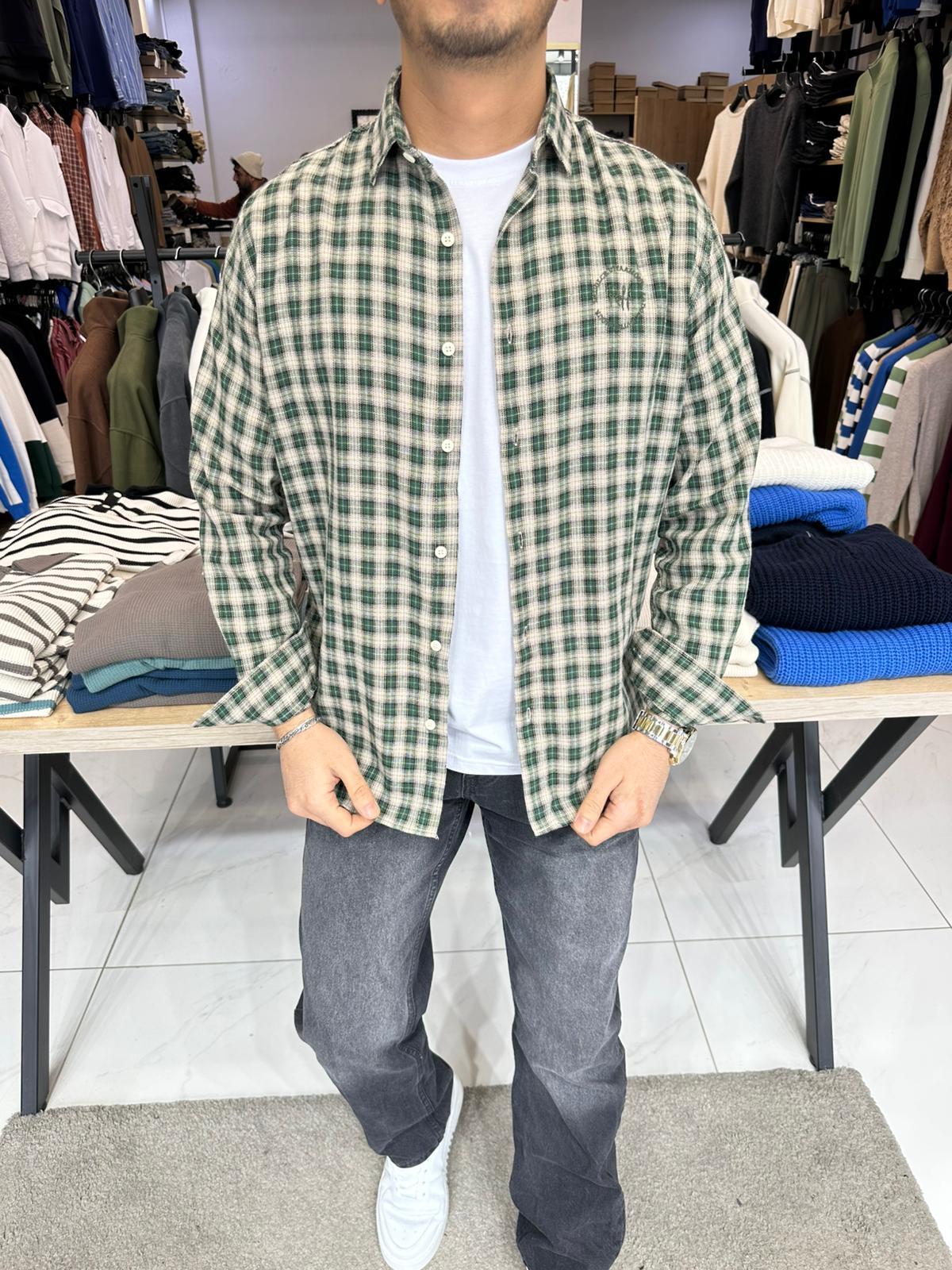 Ekoseli Gömlek Yeşil