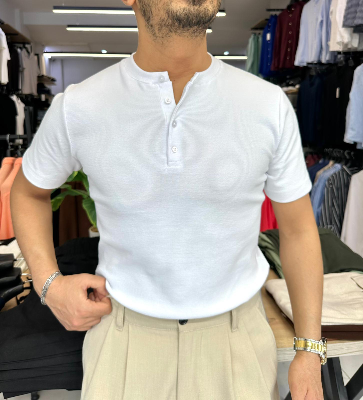 Kaşkorse Tişört Beyaz