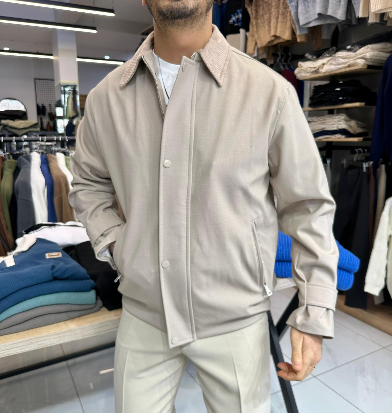 Mevsimlik Ceket Krem