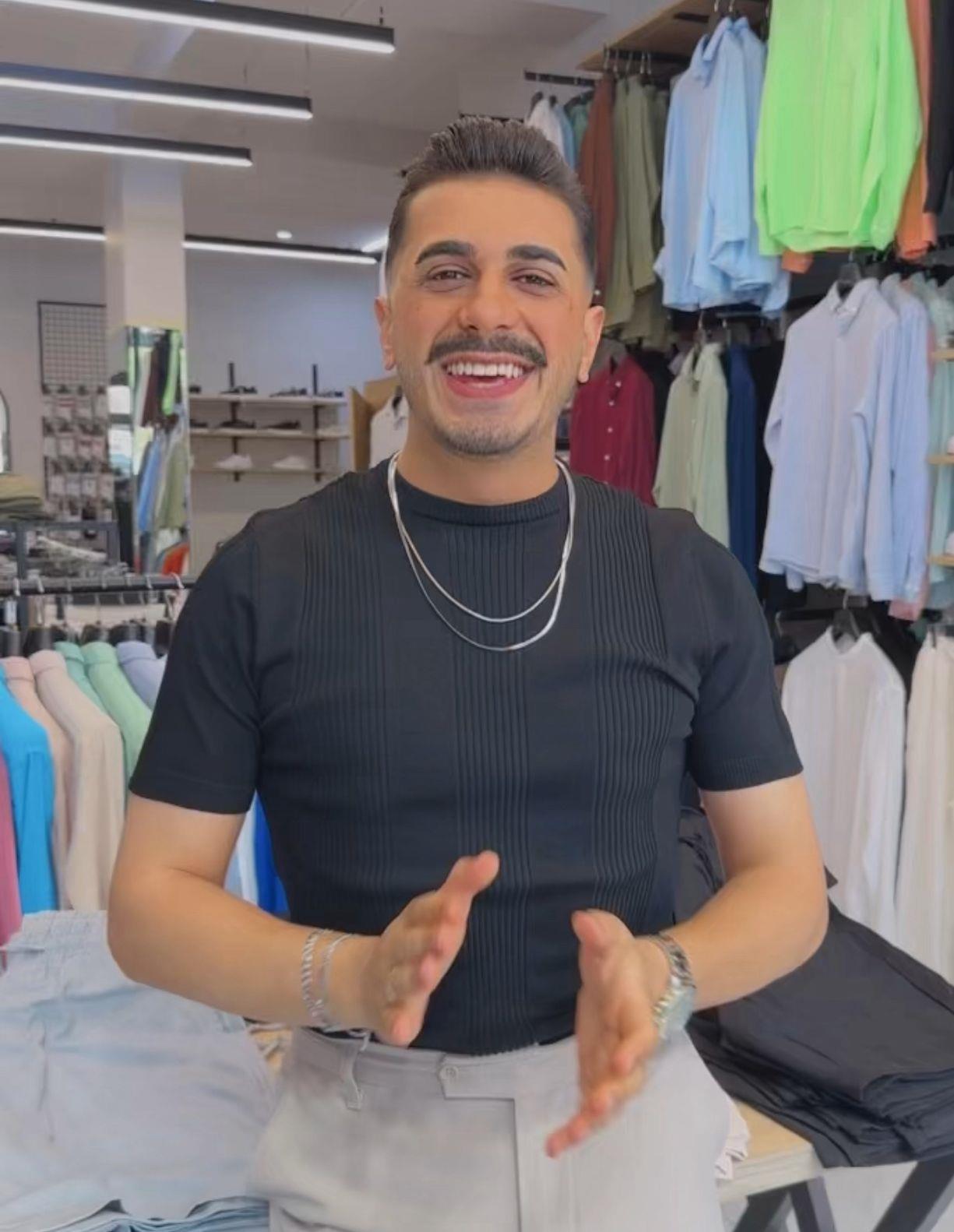 Pamuklu Triko Tişört Siyah