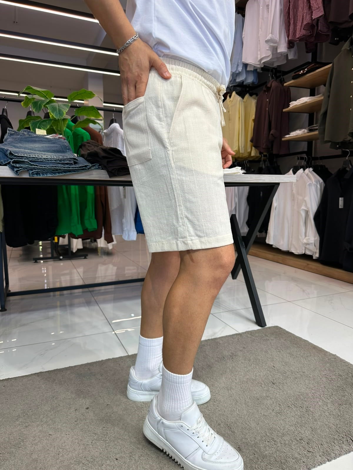 RUFF ŞORT KREM