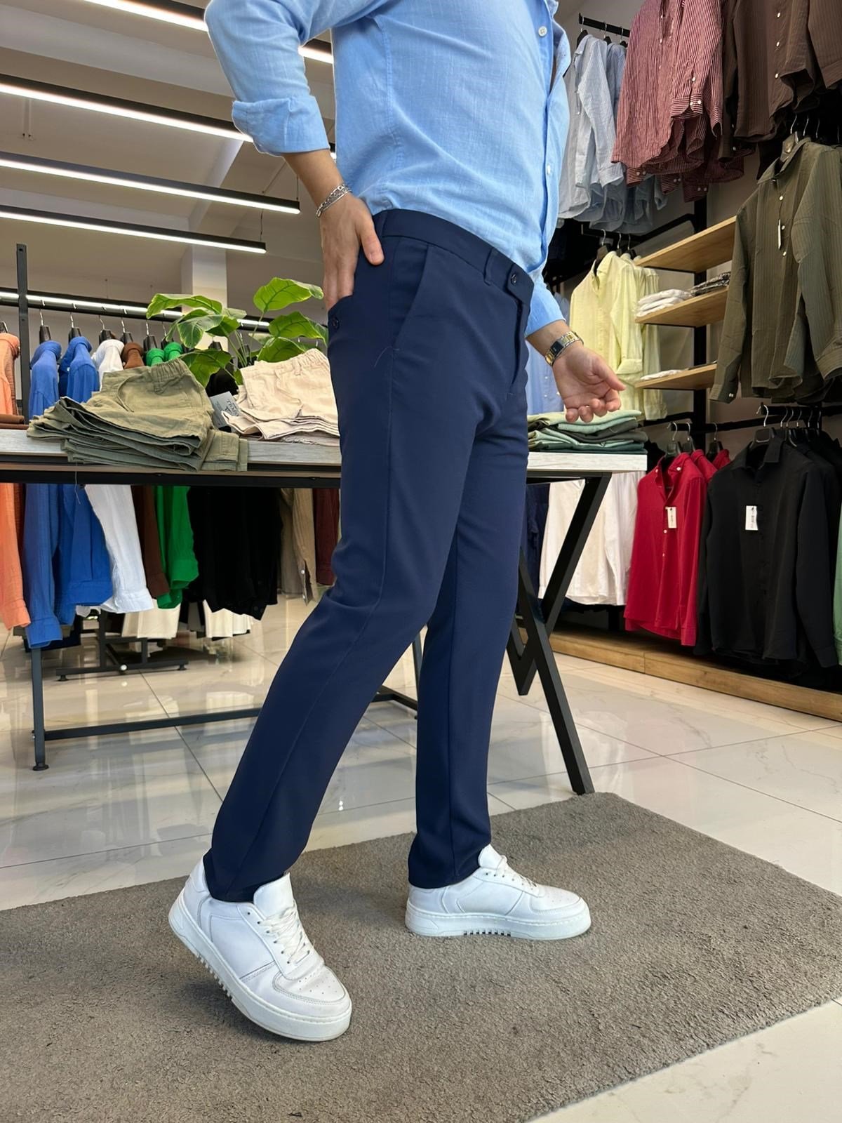 Slimfit Kumaş Pantolon Lacivert