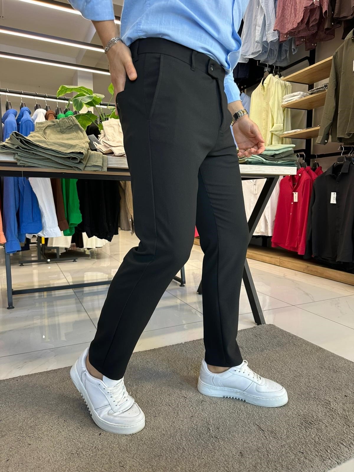 Slimfit Kumaş Pantolon Siyah