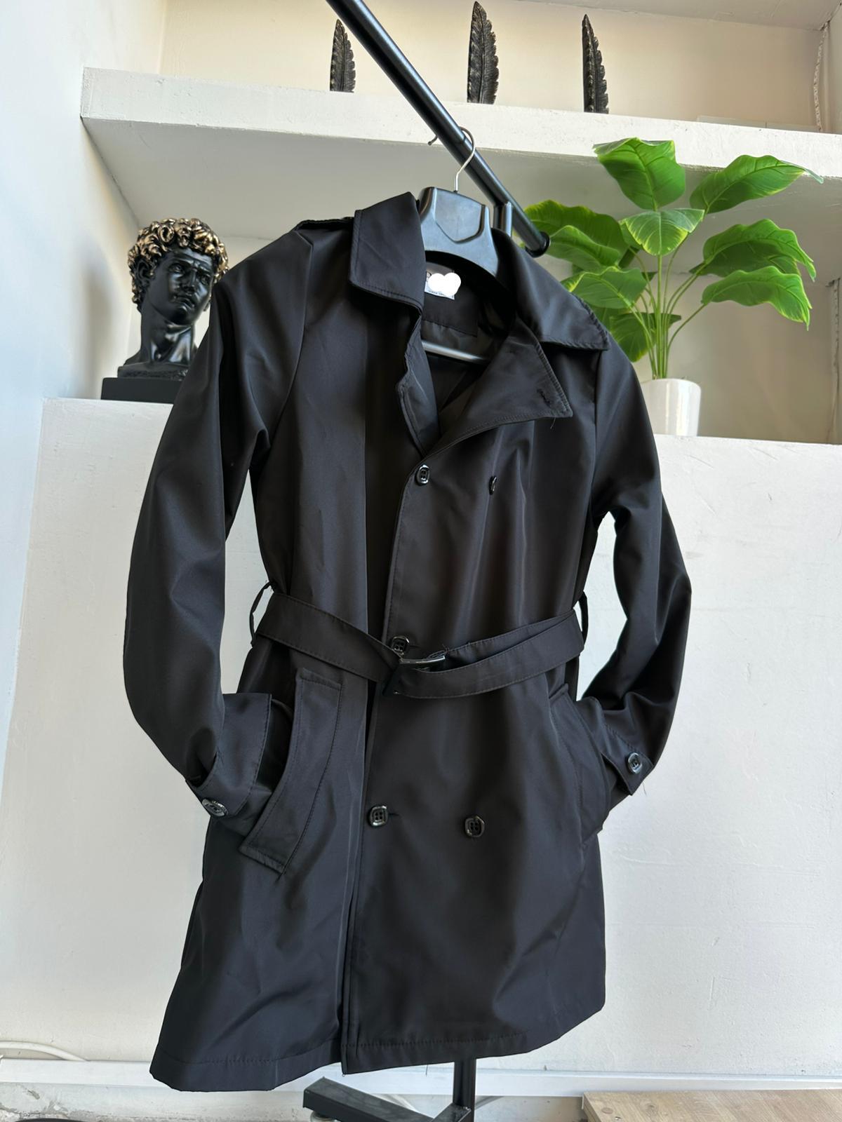 Trençkot Siyah