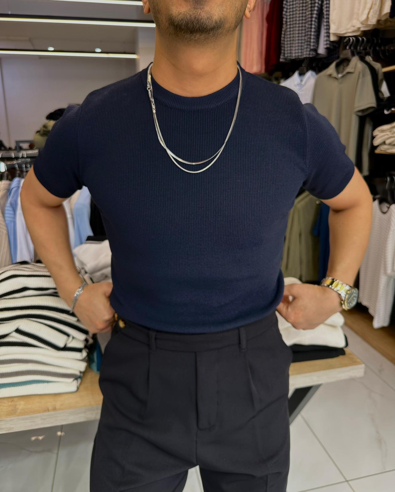 Triko Tişört Lacivert