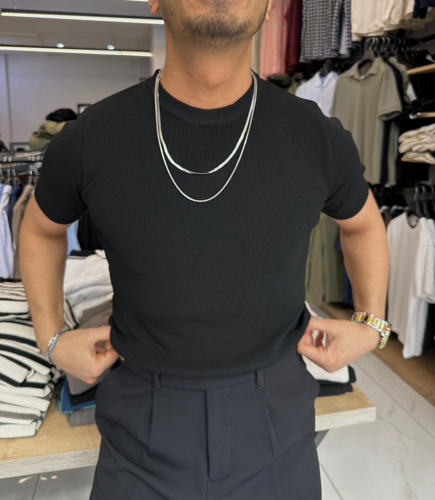 Triko Tişört Siyah