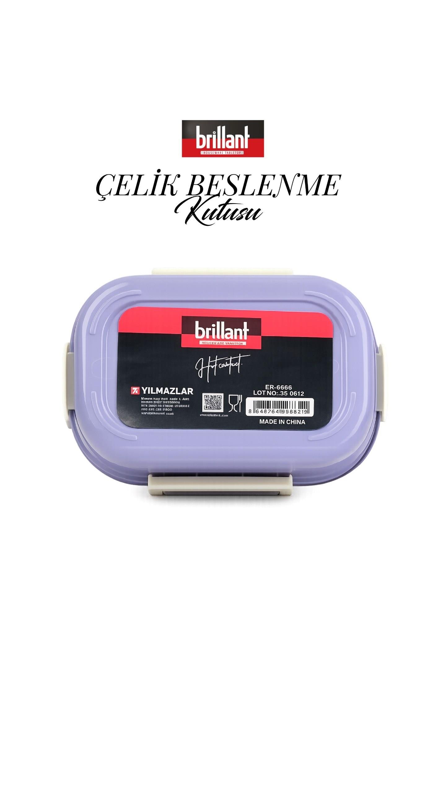 BRİLLANT Grace Life 2 Bölmeli Lunch Box BR-6672 20x13x6,5cm 