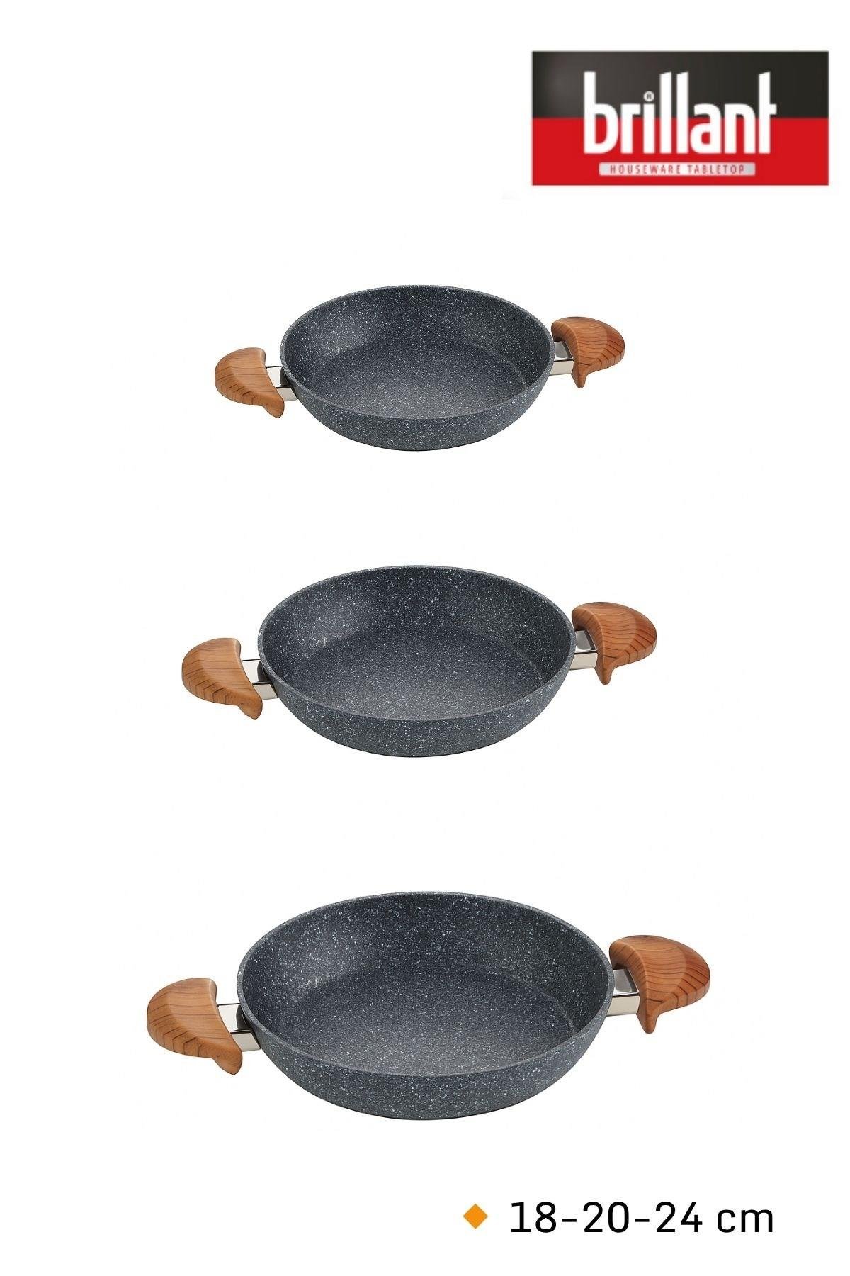 BRİLLANT SAHAN SETİ ALPHA 3LÜ SET 18-20-24-CM
