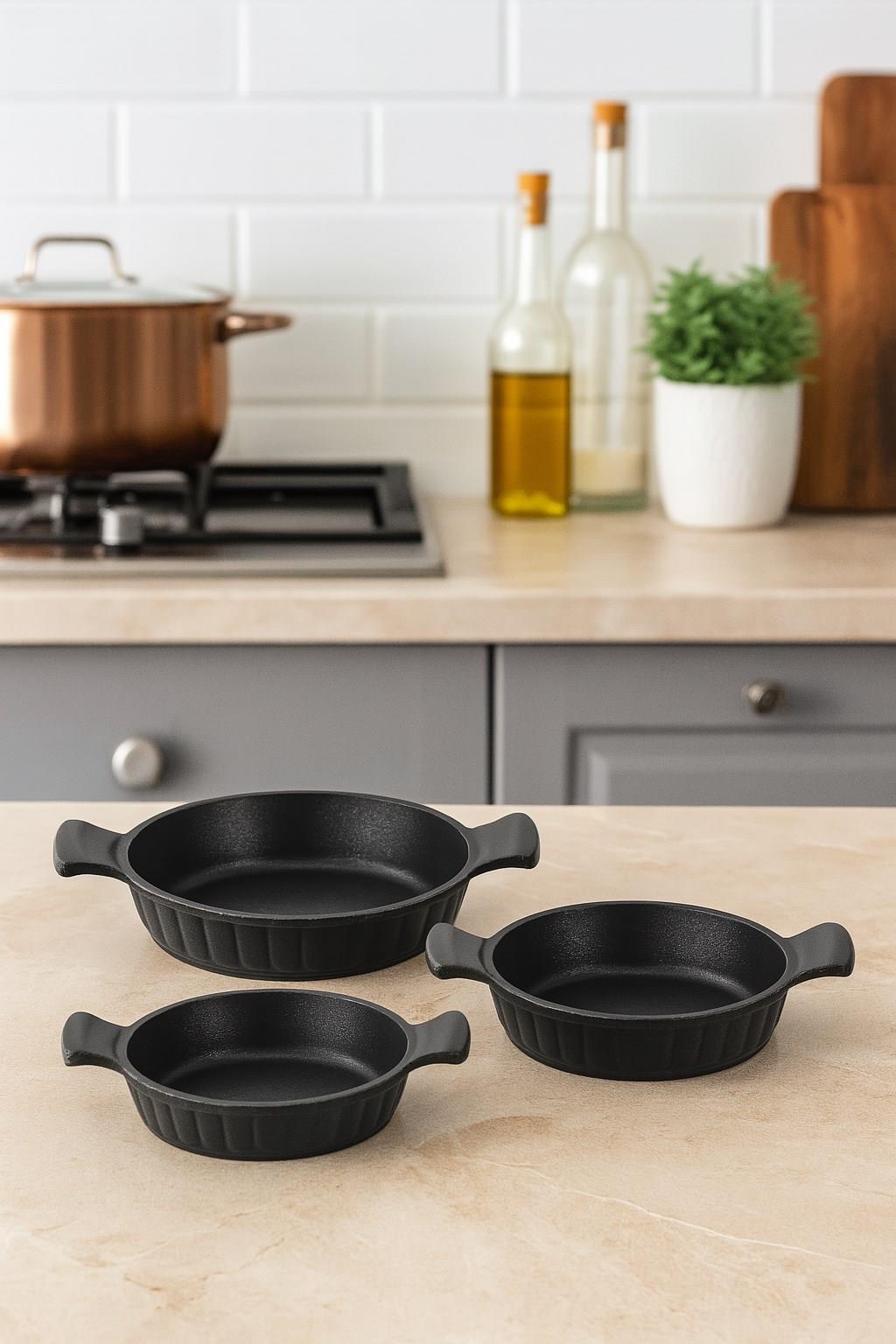 Cursa Döküm3 'lü Tava Seti 18-20-22 cm