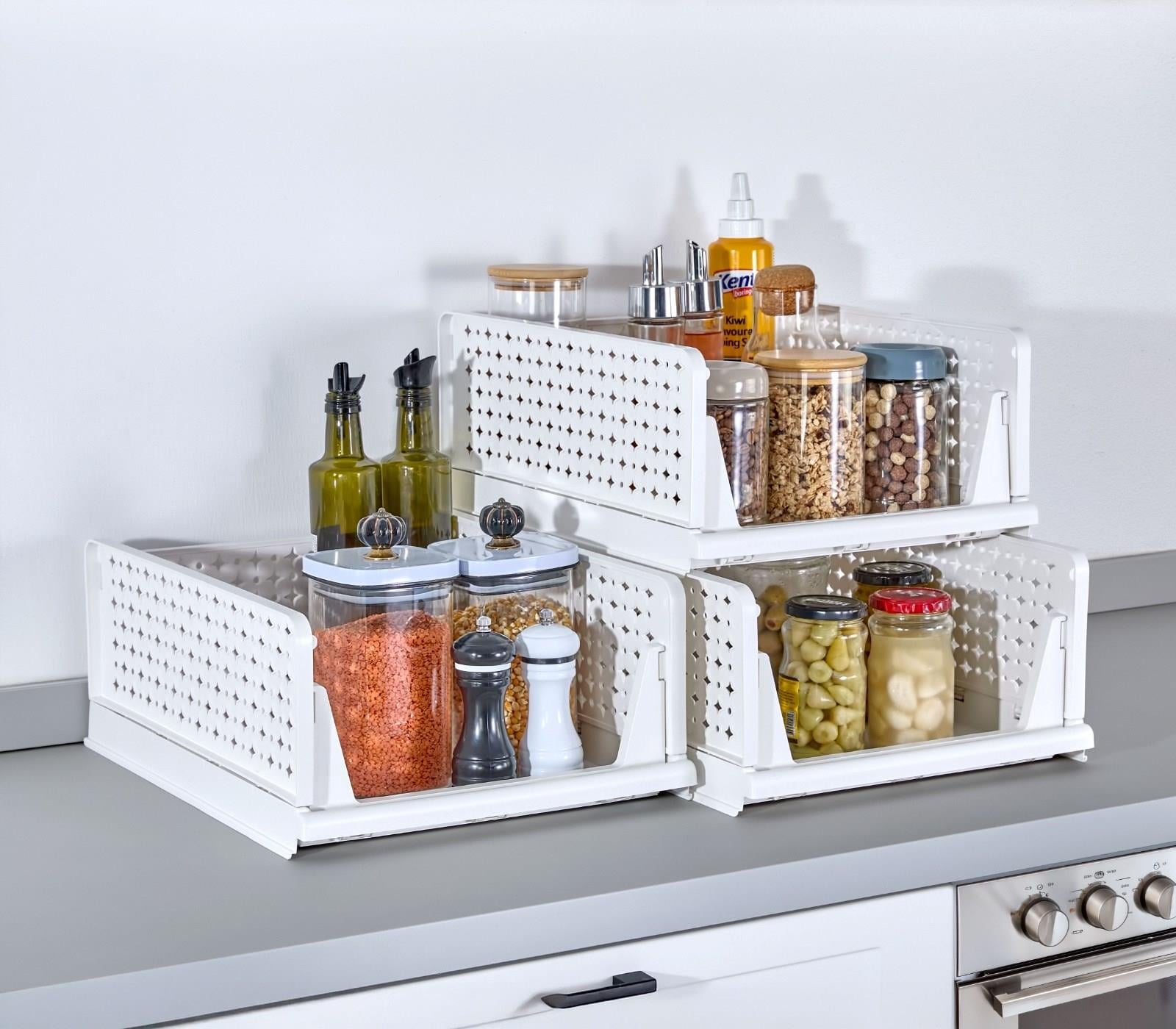 DECOREV ORGANİZER  3 KATLI KAYAR RAF 