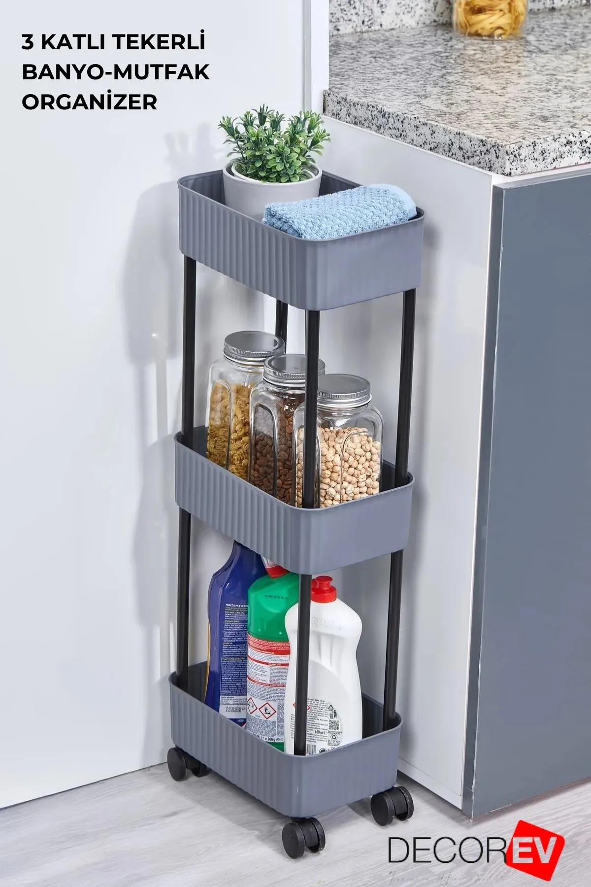 DECOREV ORGANİZER DC-6462 3 KATLI ANTRASİT x18