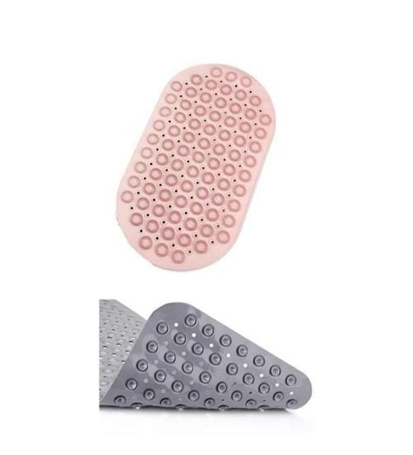 Masajlı Vantuzlu Kaydırmaz Banyo ve Duş Paspası - Pembe