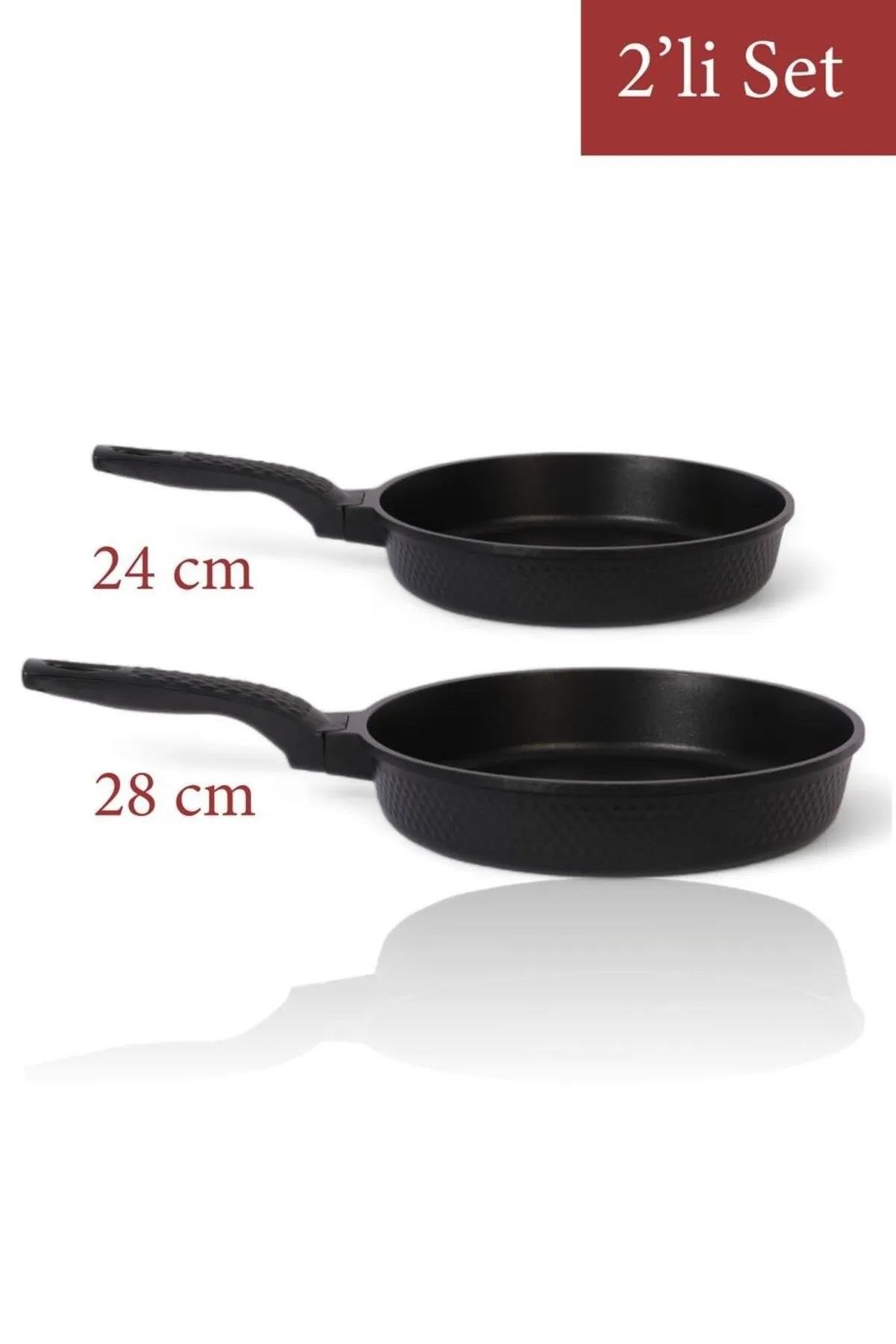 Sinistra 2'lü Döküm Tava Sahan Seti 24/28 Cm Kızartma Granit Tava Seti Sinistra2