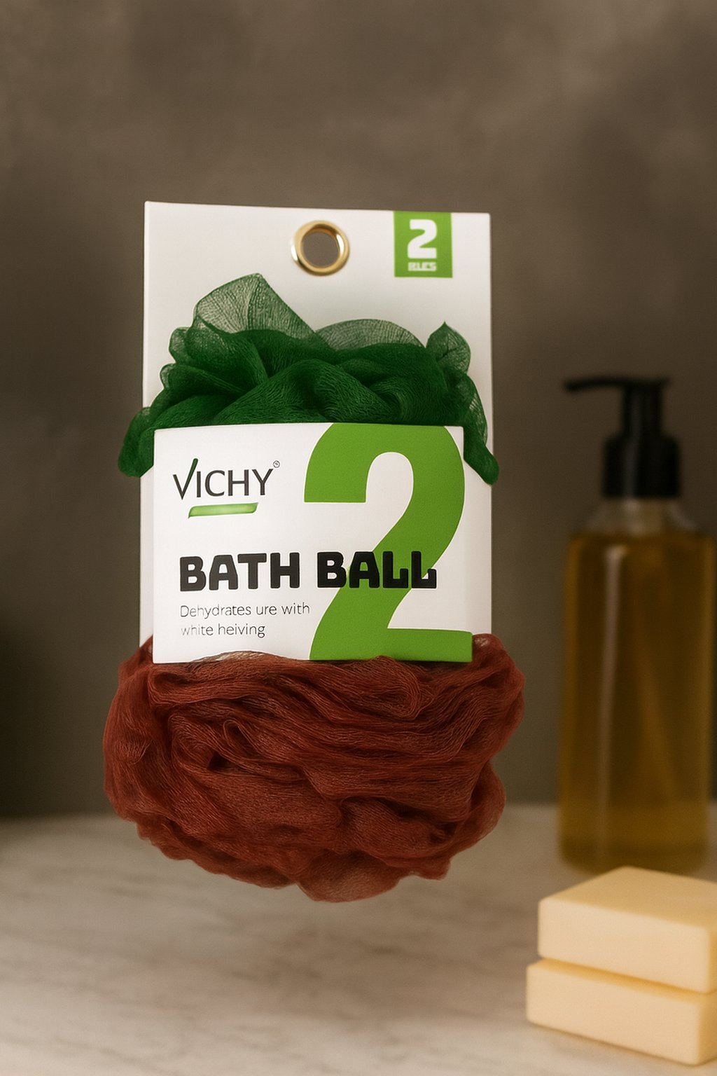 VICHY 2'liBanyo Lifi Seti – Yoğun Köpük Etkili, Cildi Nazikçe Temizleyen Duş Lifi VCH-6579