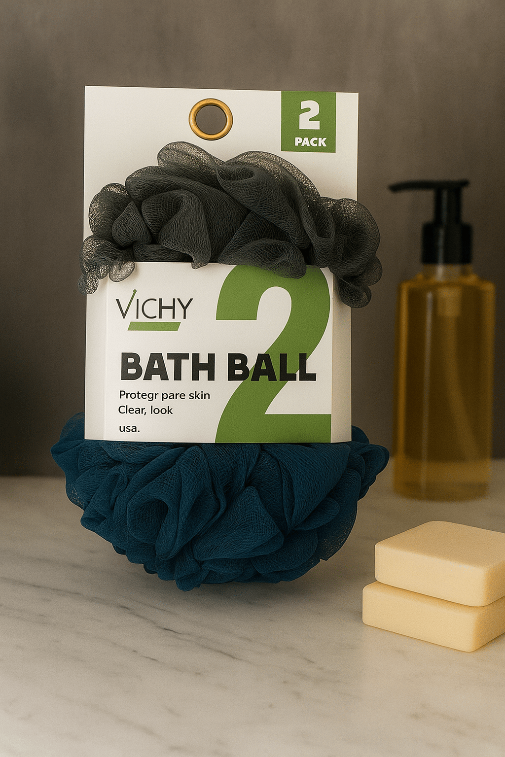 VICHY 2'liBanyo Lifi Seti – Yoğun Köpük Etkili, Cildi Nazikçe Temizleyen Duş Lifi VCH-6579