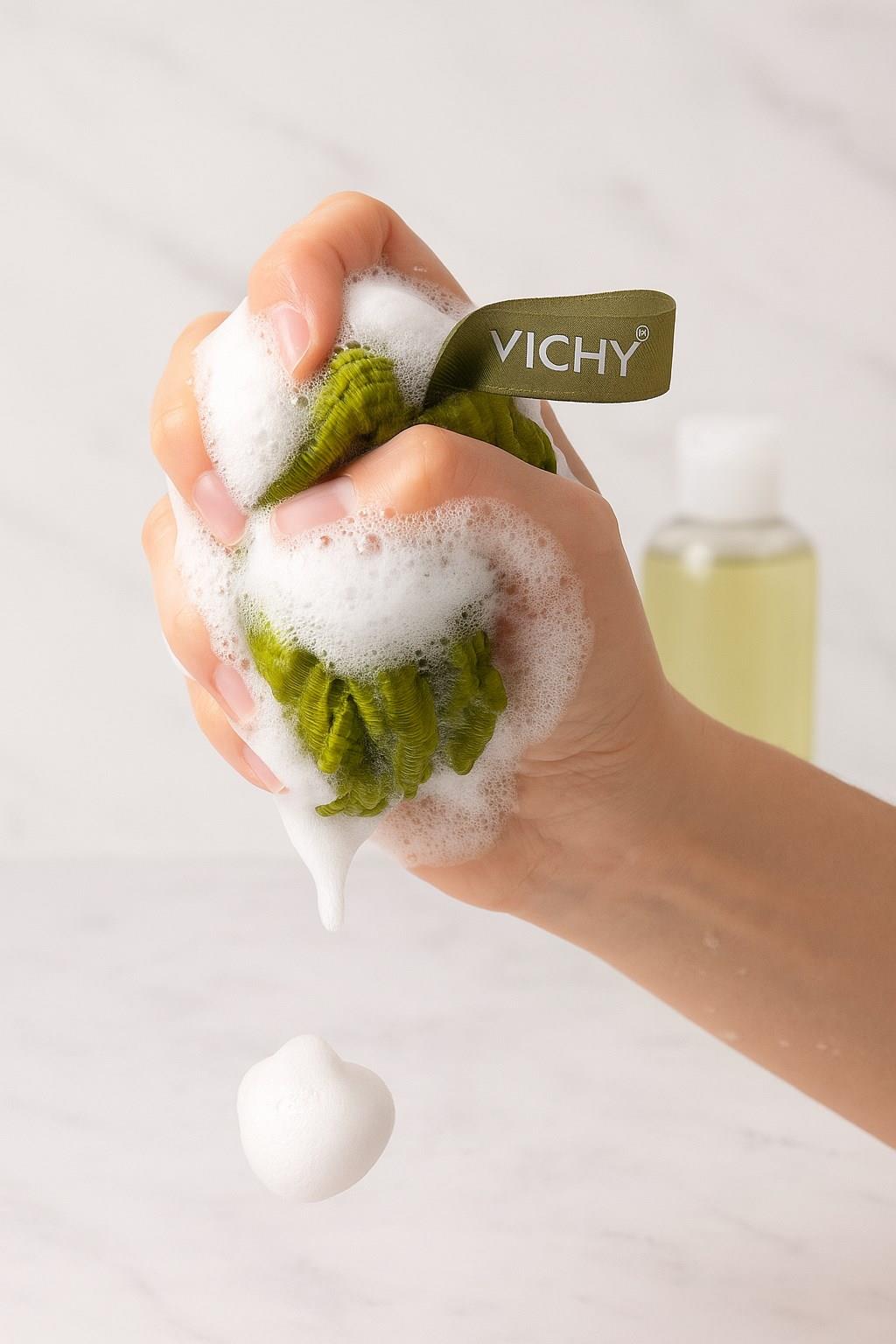 Vichy Banyo Lifi Yumuşak Top Lif Naturel Ponpon Banyo Lifi VCH-6582