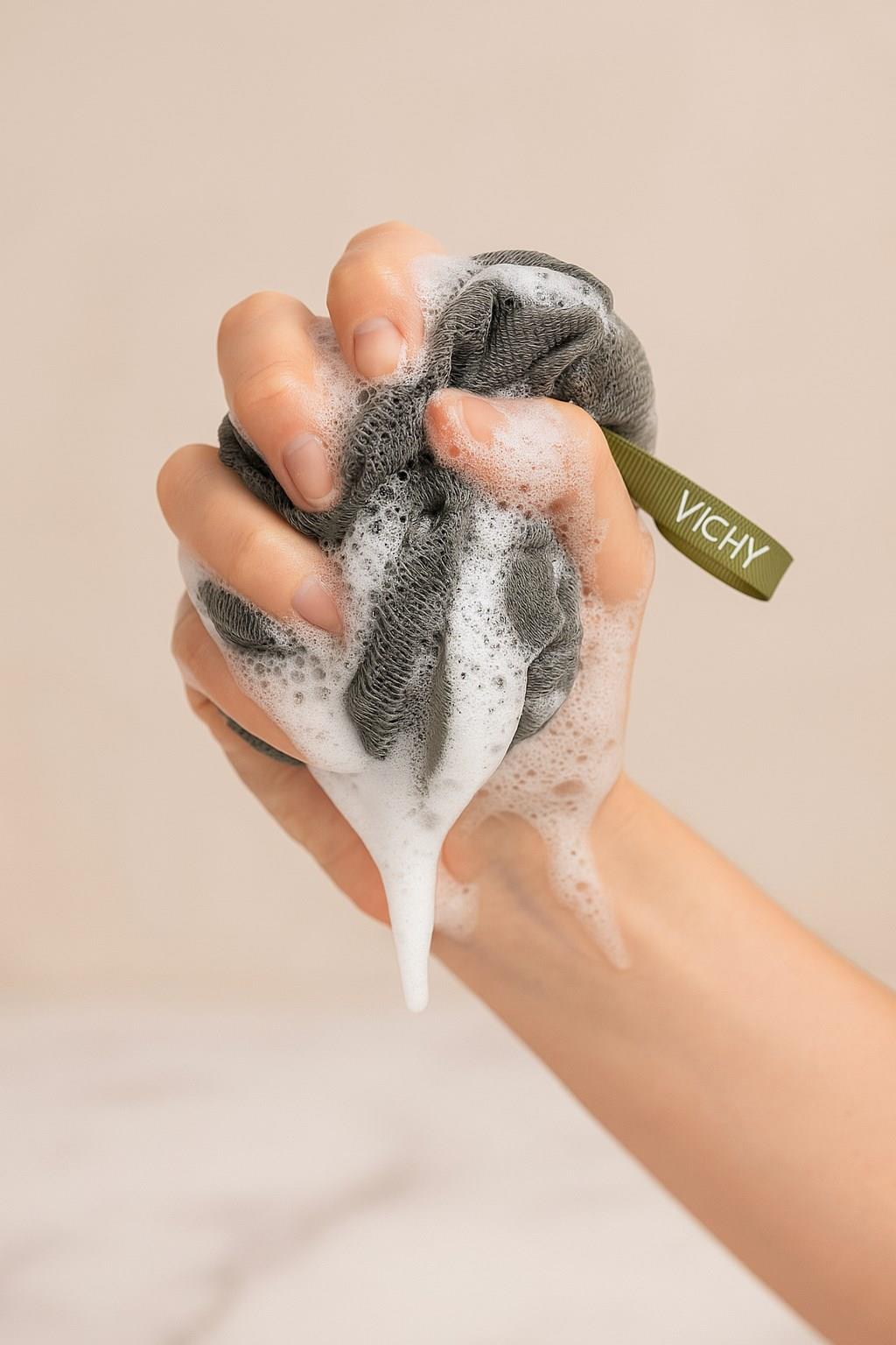 Vichy Banyo Lifi Yumuşak Top Lif Naturel Ponpon Banyo Lifi VCH-6582