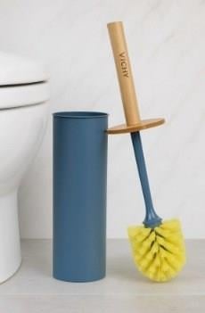 VICHY MAVİ Silindir Bambu Saplı Klozet Fırçası VCH-6607