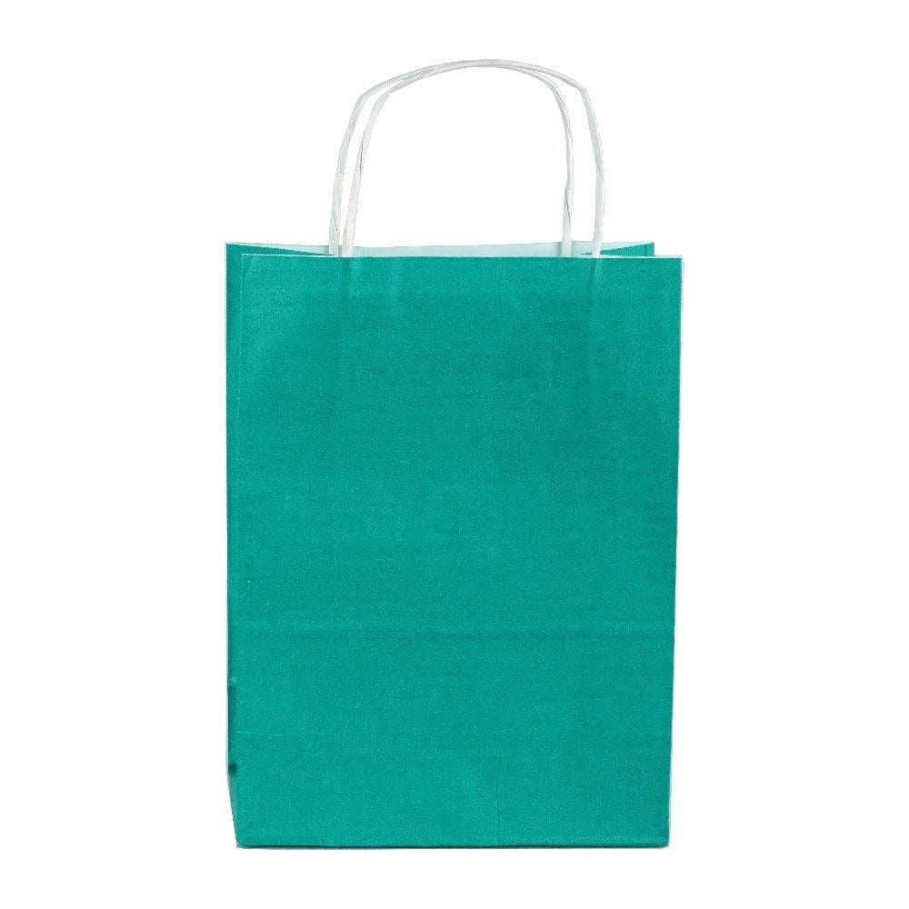 Çanta Beyaz Kraft 32x40x12 Cm Burgu Sap Yeşil