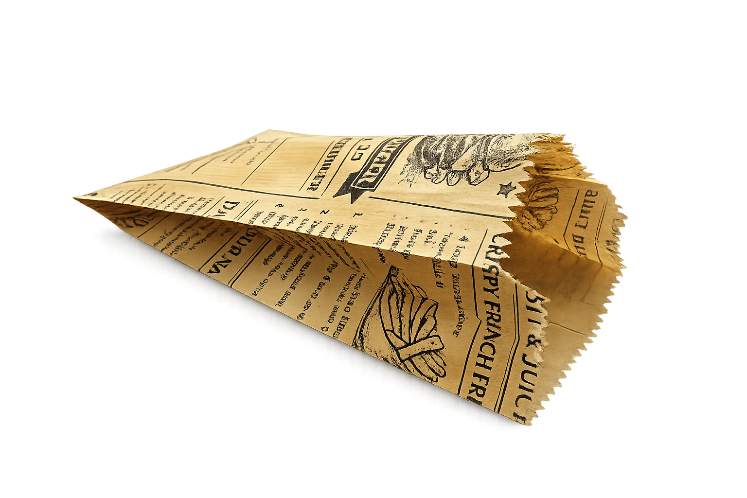 Kese Şamua Gazete Desen 11x20x5 Cm 125 Gr