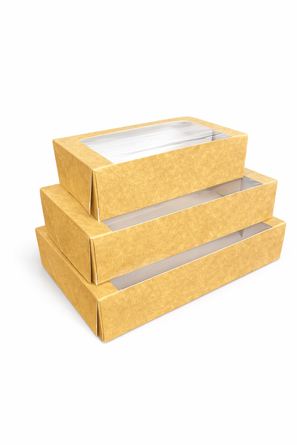 Kutu Sushi Pencereli Küçük 15x8x4,5 Cm 50 Adetli