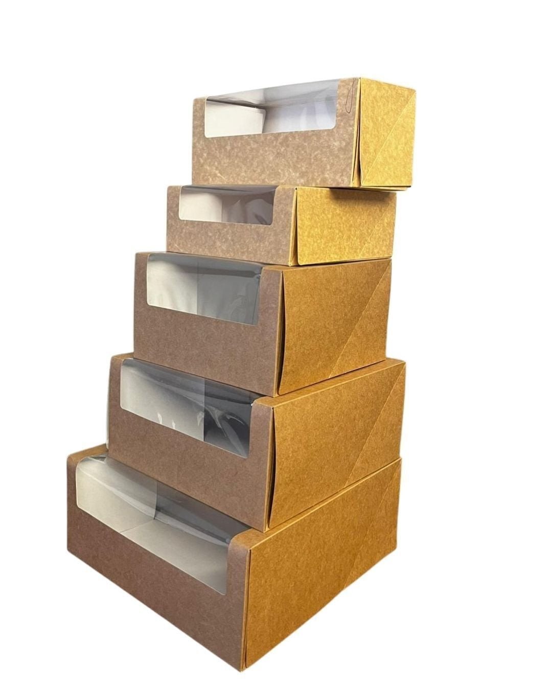 Kutu Turta Pencereli Baton 25x12x11 Cm Kraft 50 Adetli