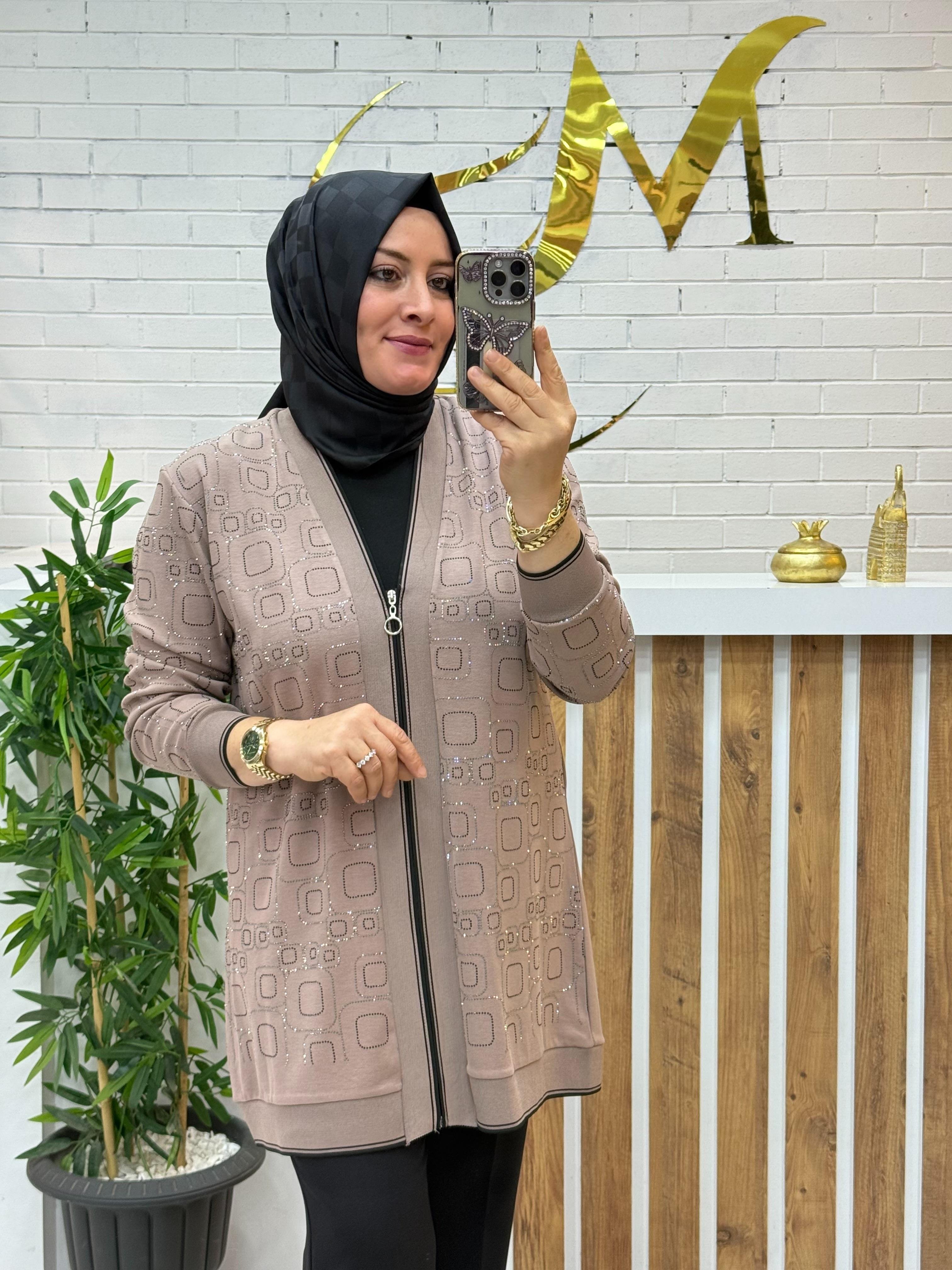 IŞILTILI ÇELİK ÖRME CEKET