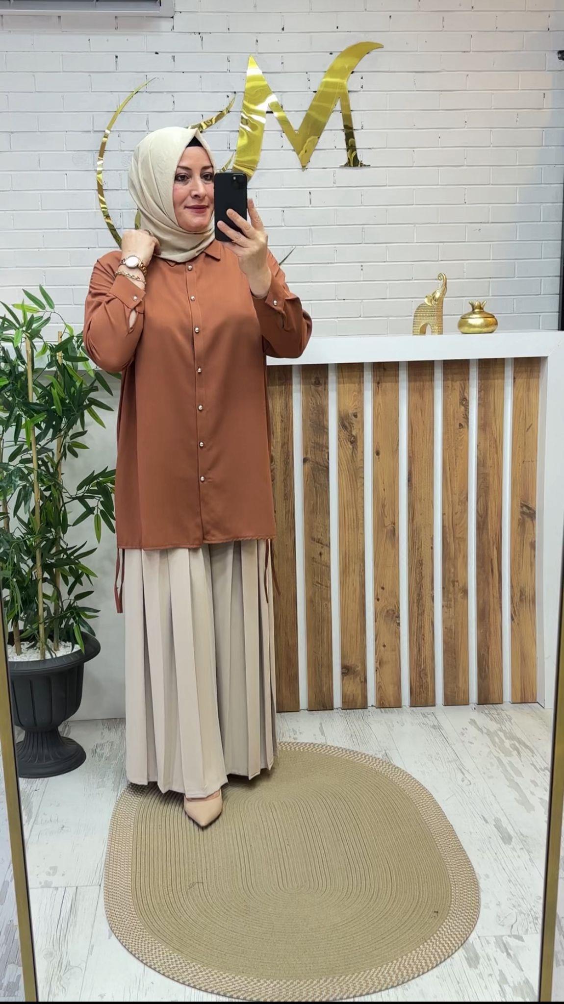 PİLELİ ETEK PANTOLON