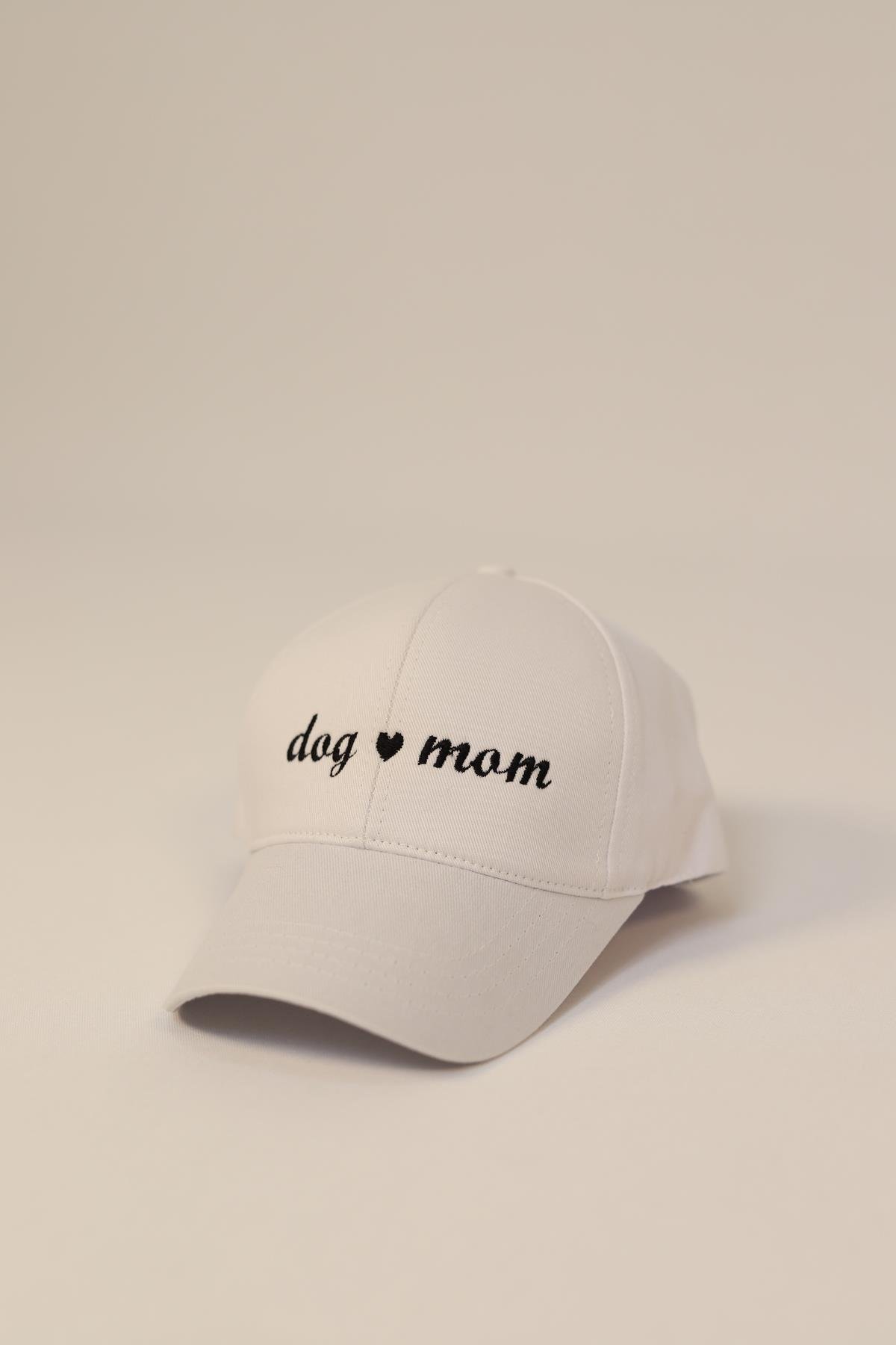 Dog Mom Şapka Beyaz
