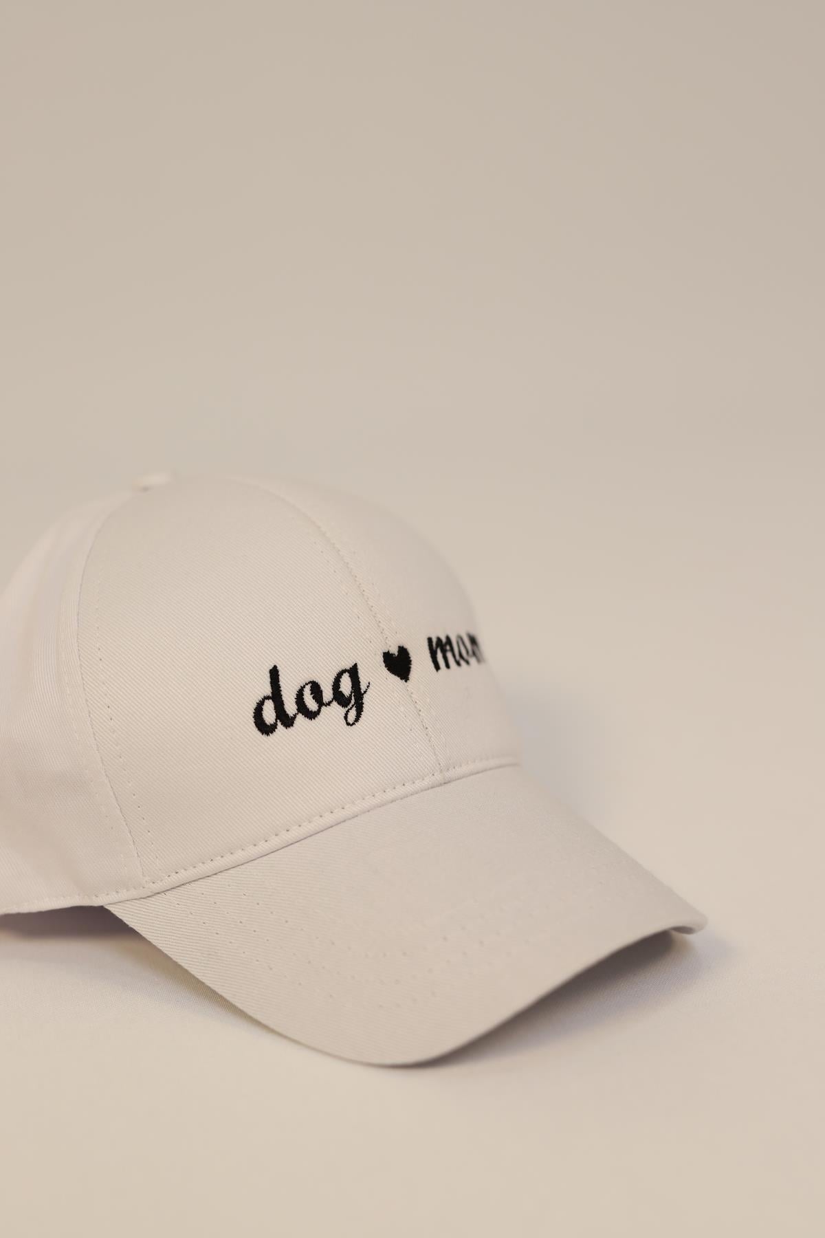 Dog Mom Şapka Beyaz