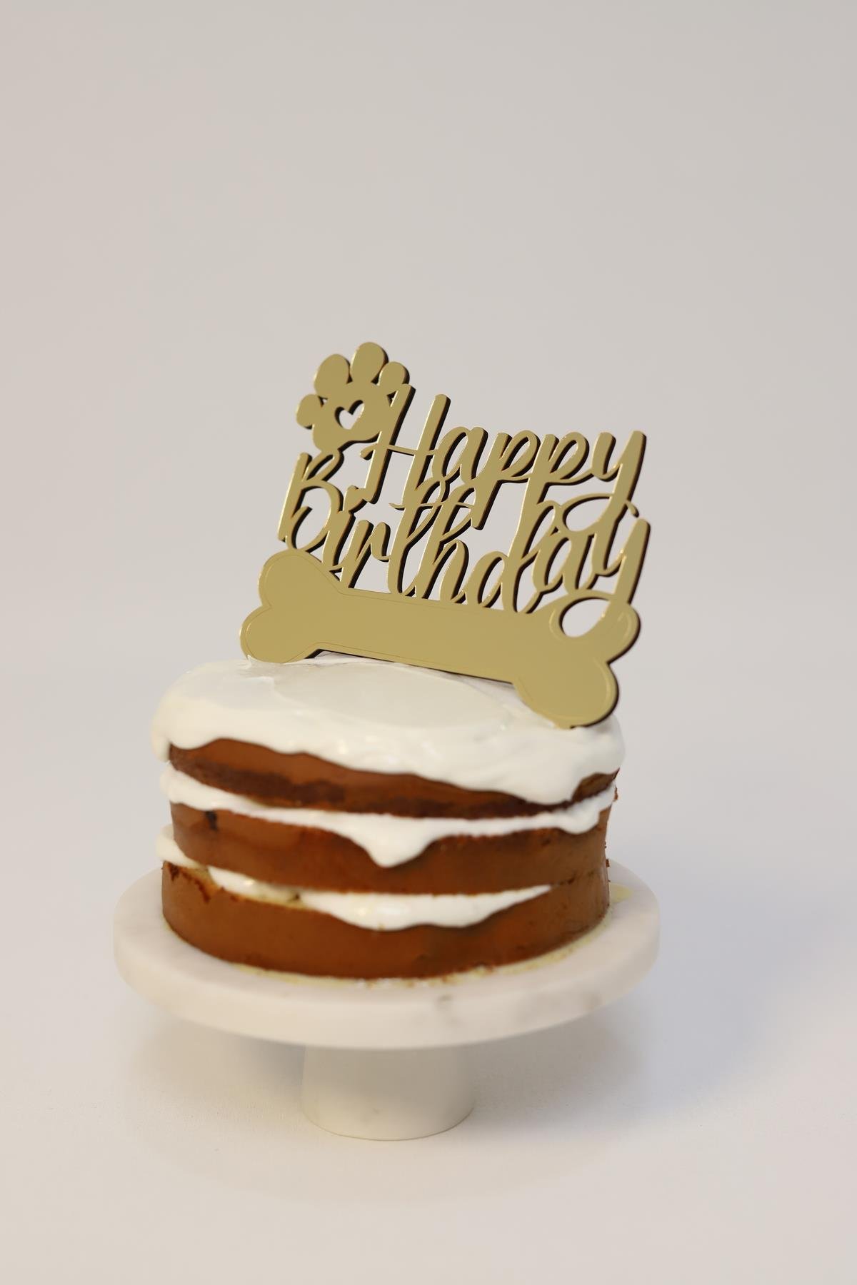 Happy Birthday Kemik ve Pati Pasta Süsü