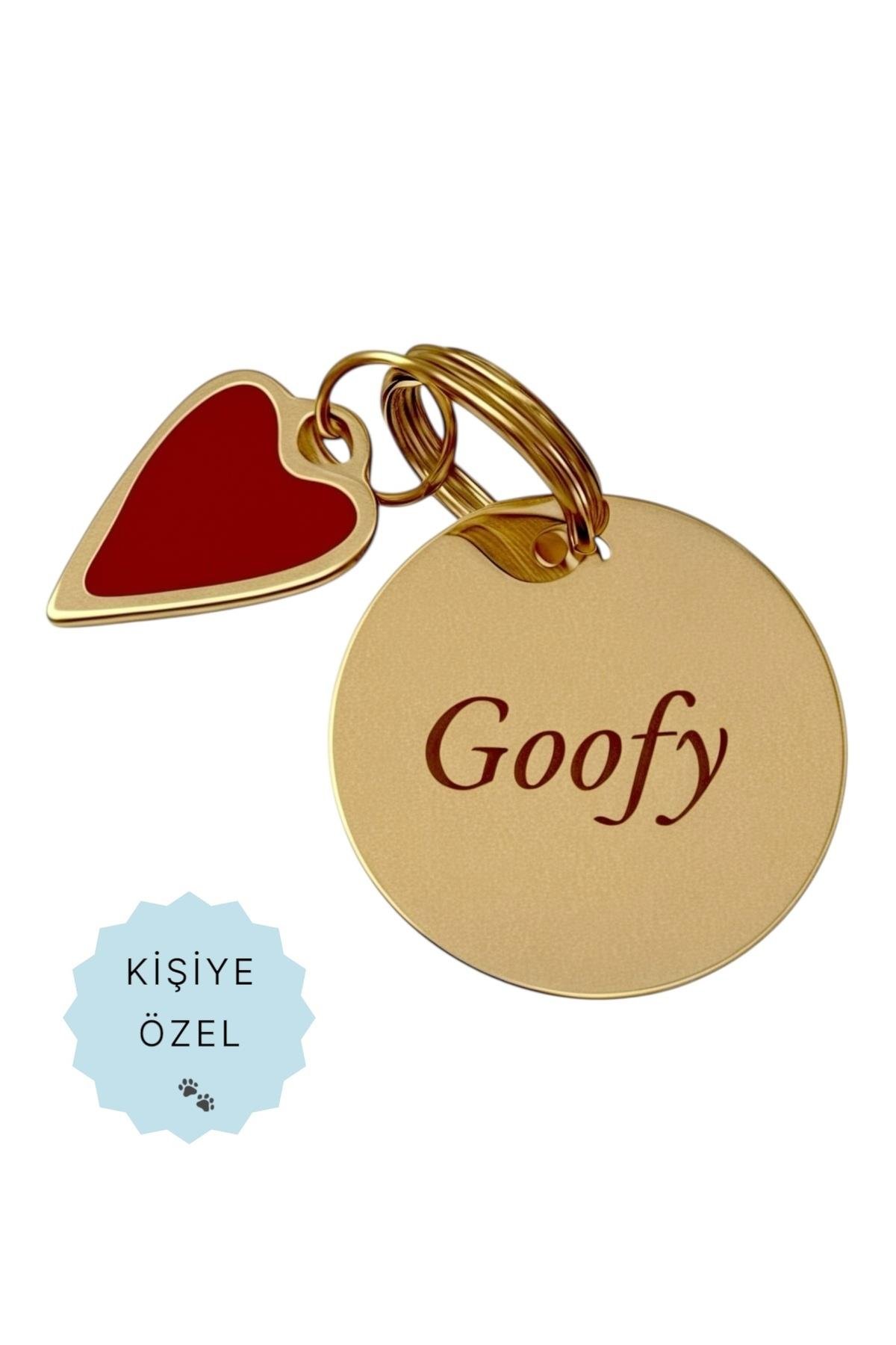 İsme Özel Altın kaplama kedi& köpek isimlik Love