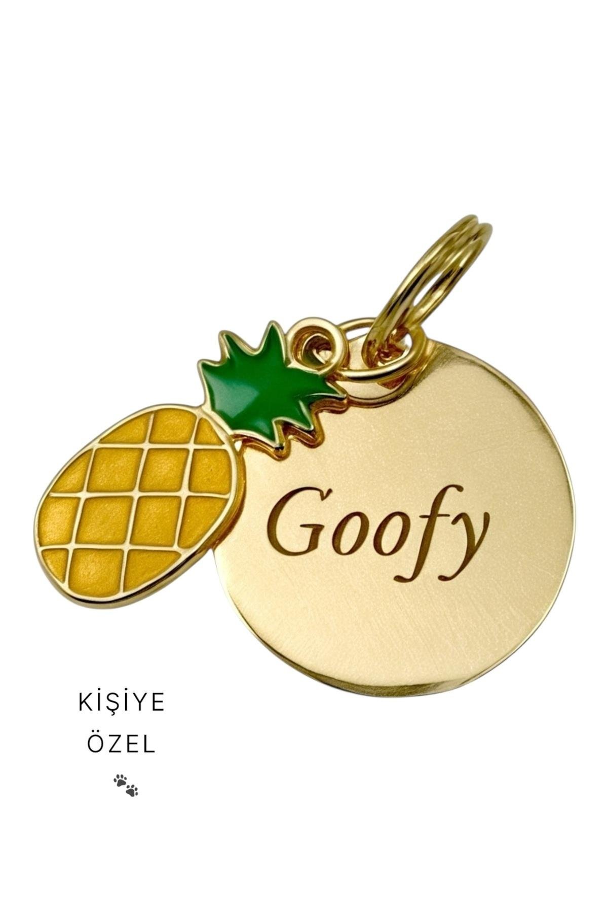 İsme Özel Kedi Köpek Isimlik Künye Ananas