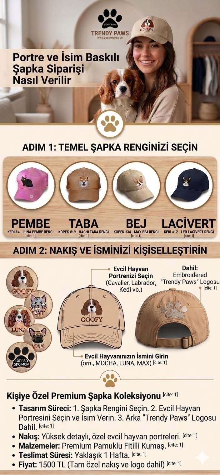 KİŞİYE ÖZEL İSİMLİ ŞAPKA