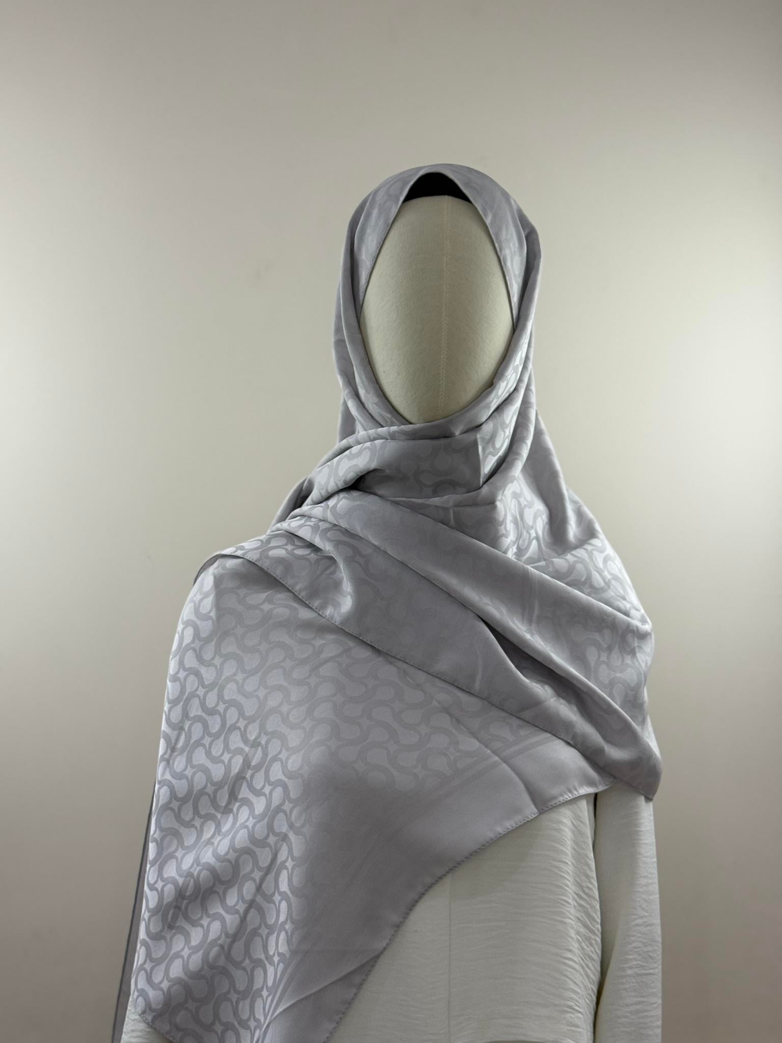 Levidor | Açık Gri S Desen Blue Jakar Şal