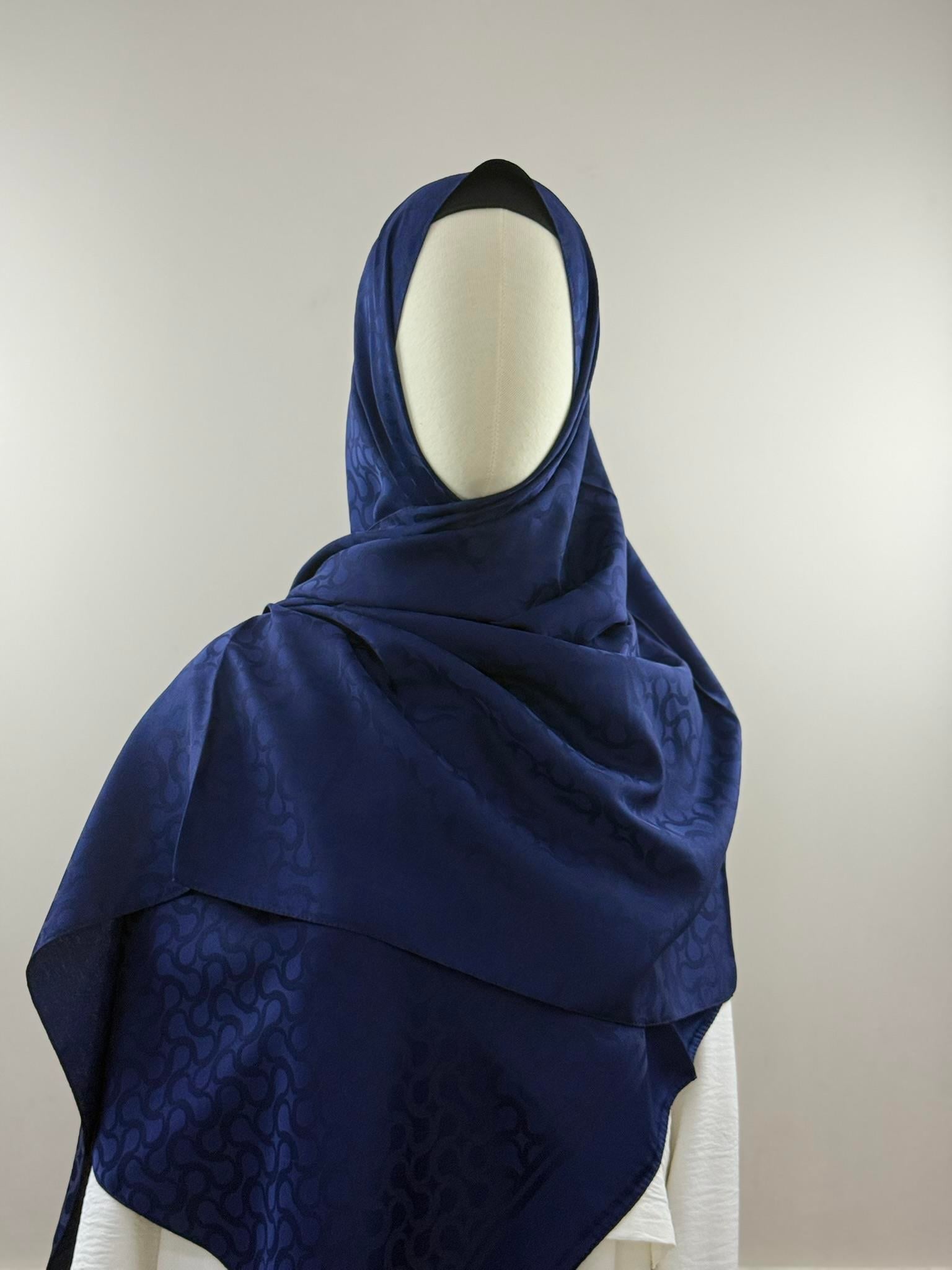 Levidor | Koyu Lacivert S Desen Blue Jakar Şal