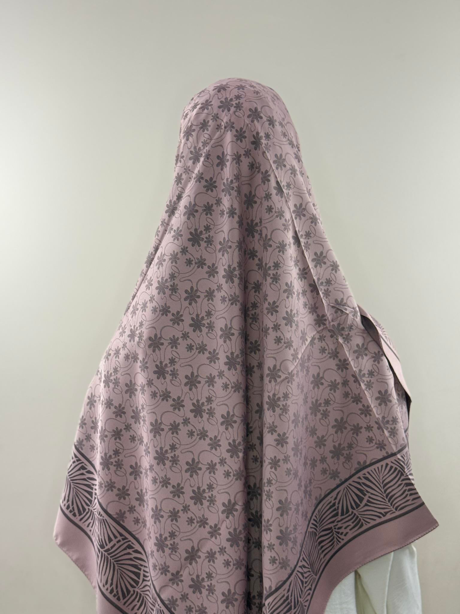 Miss Color | Soft Pembe Çiçek Desenli Eşarp