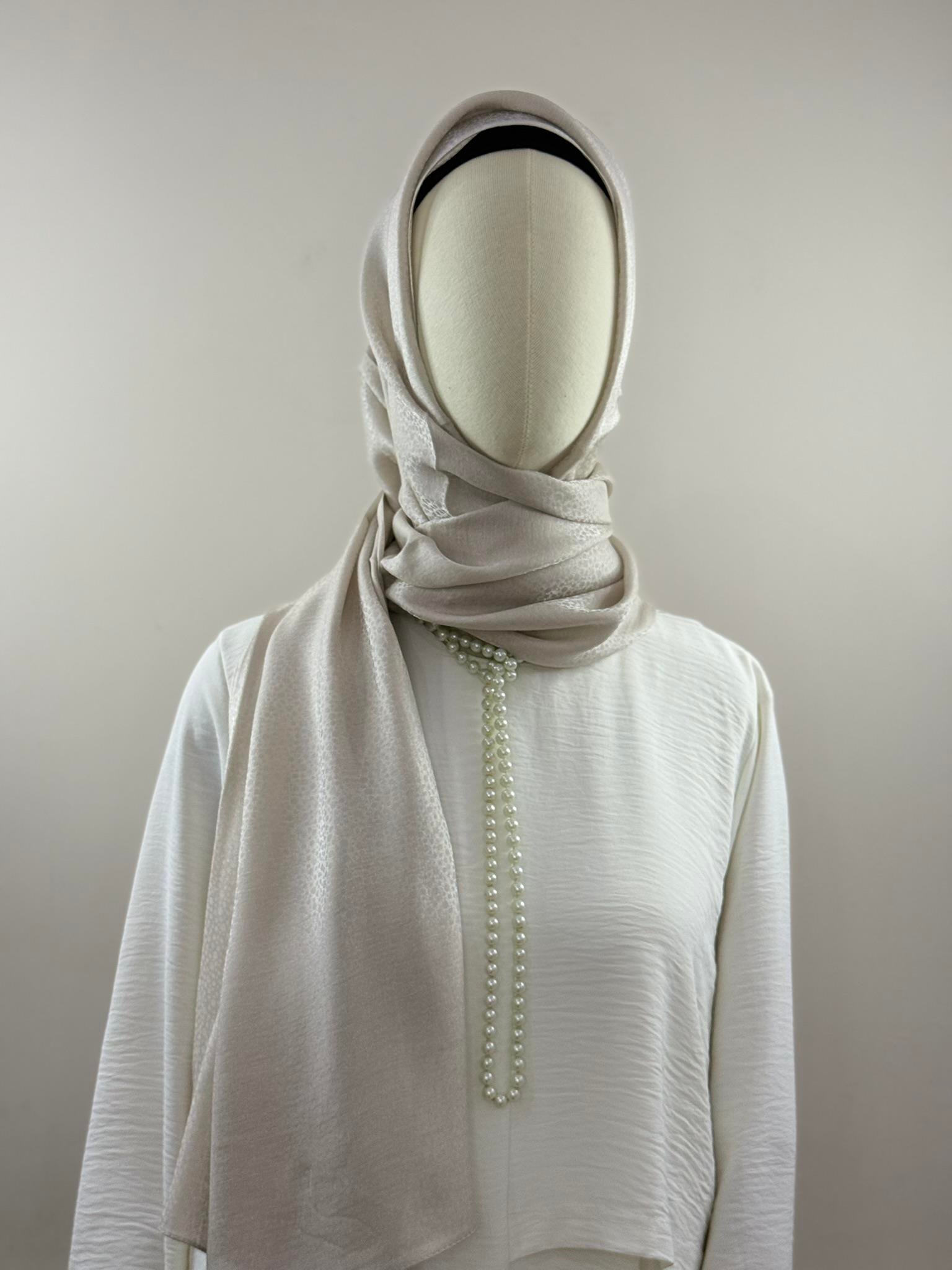 Silk Home | Ekru Pırıltı Şal