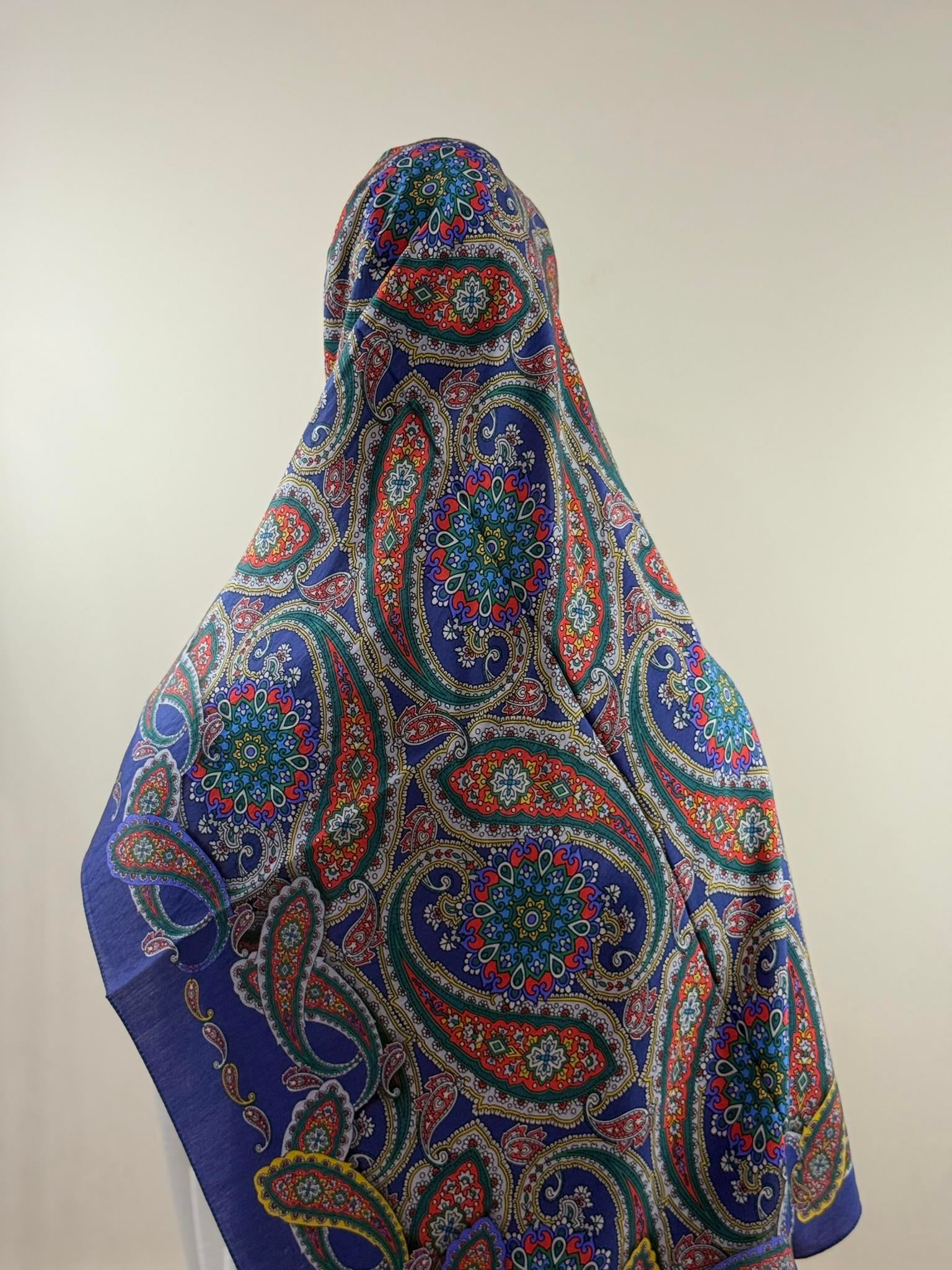 Silk Home | Mayda Şal - Lacivert Kırmızı