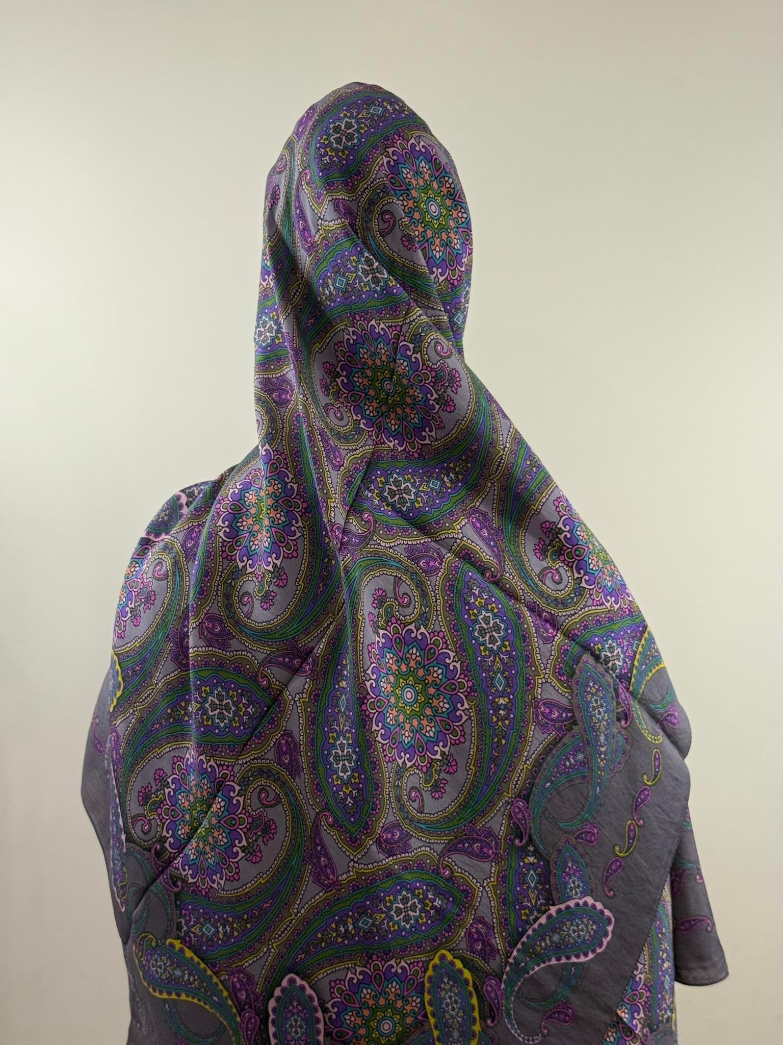 Silk Home | Mayda Şal - Mor Yeşil